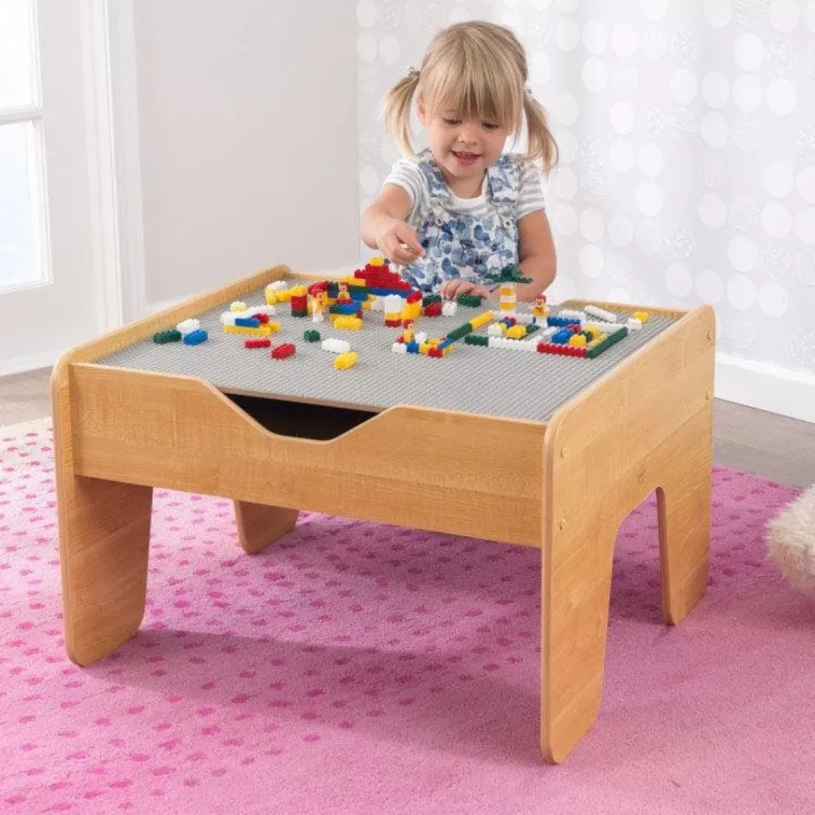 Activity Table With Board - Gray & Natural