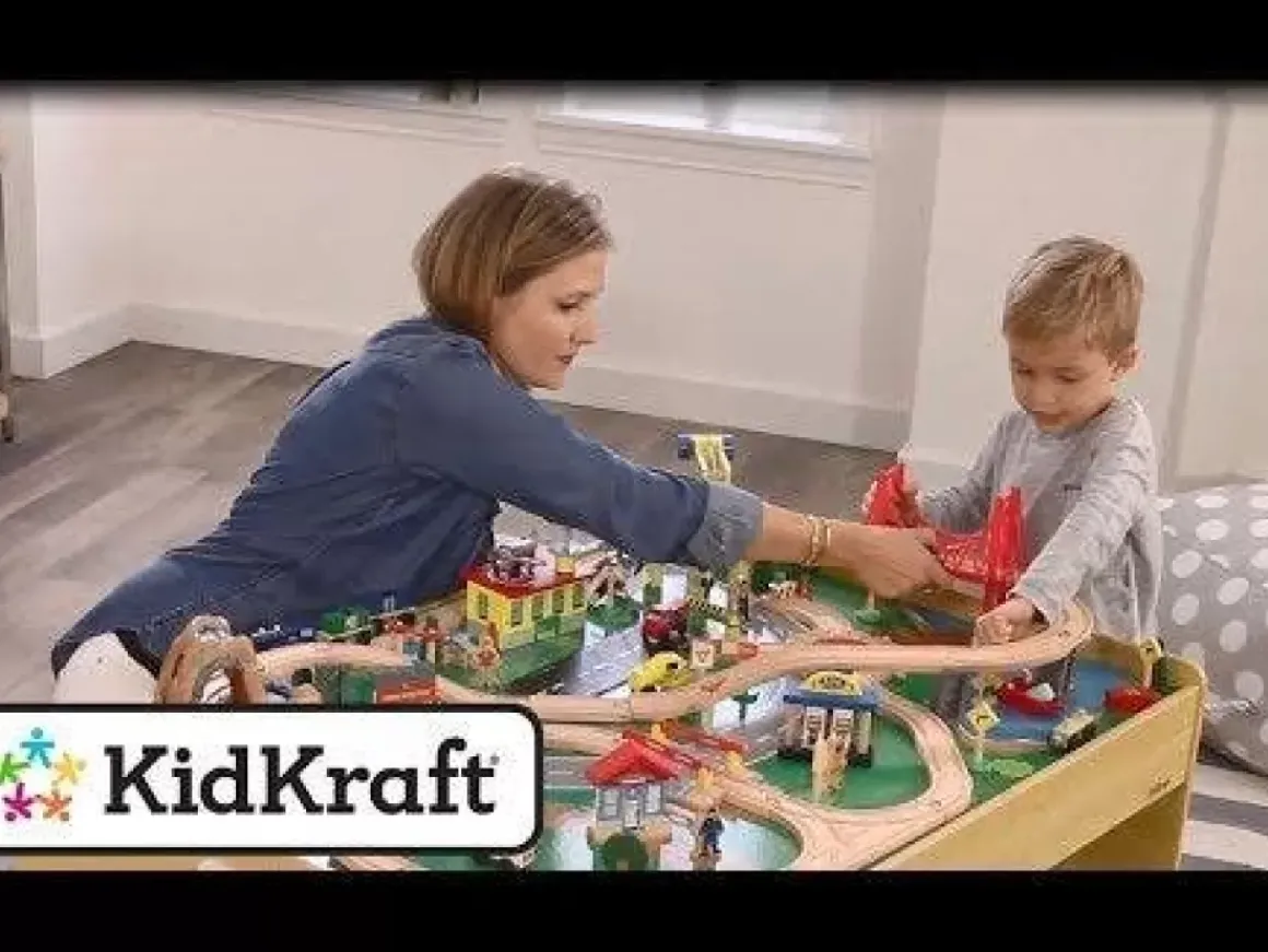 Adventure Town Railway Train Set & Table With Ez Kraft Assembly™