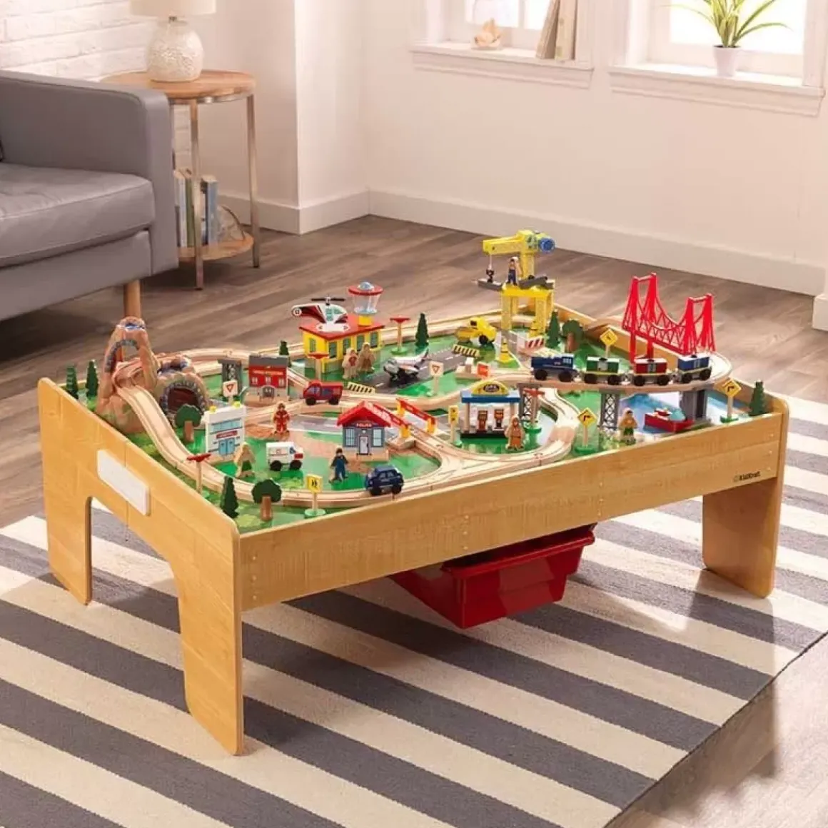 Adventure Town Railway Train Set & Table With Ez Kraft Assembly™