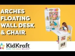 Arches Floating Wall Desk & Chair - White