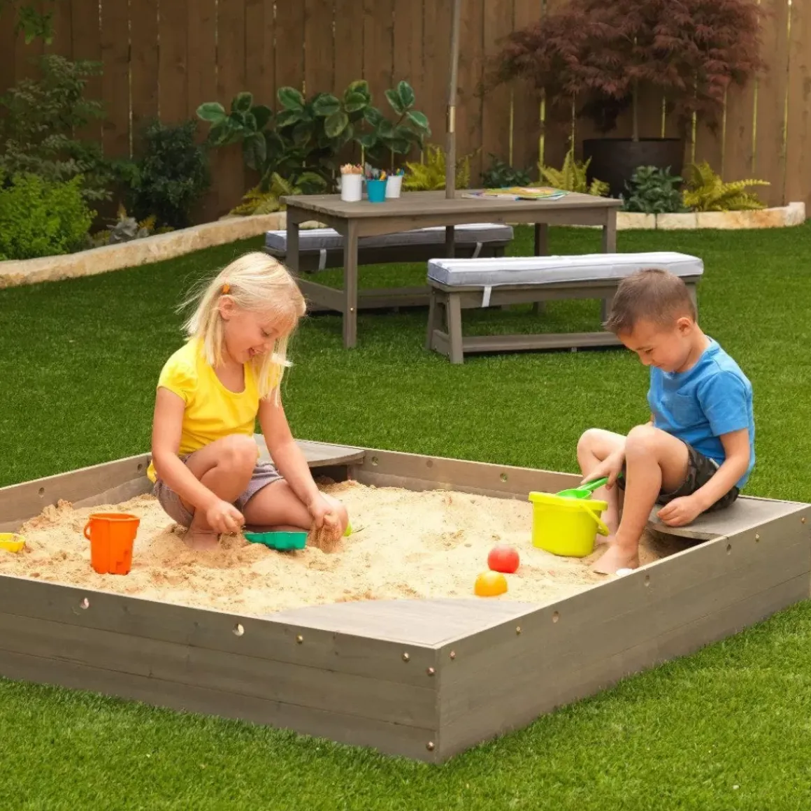 Backyard Sandbox - Gray