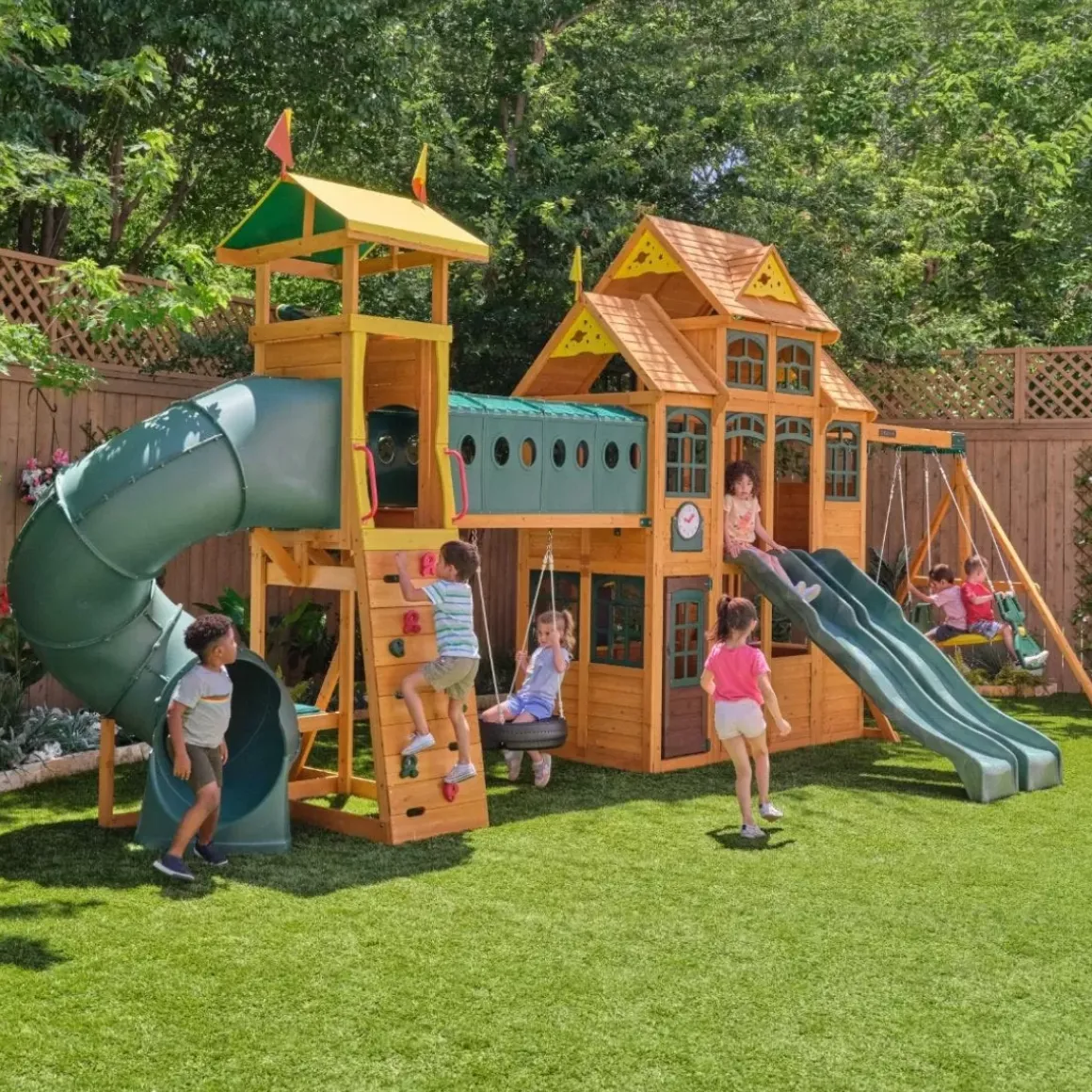 Bear Cave Lodge Swing Set / Playset