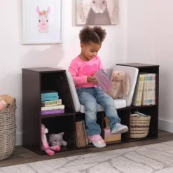 Bookcase With Reading Nook - Espresso