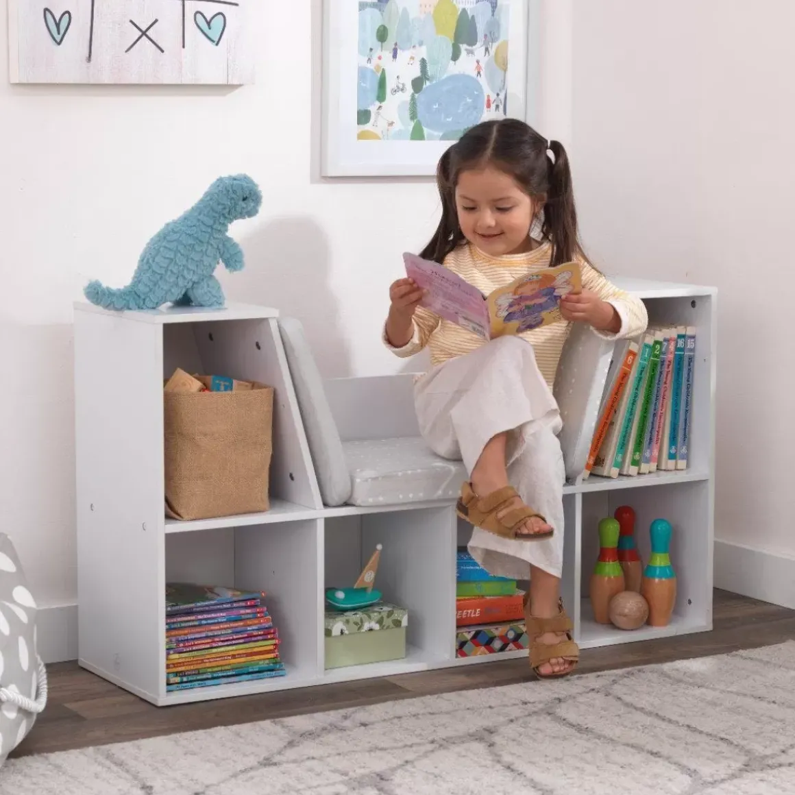 Bookcase With Reading Nook - White