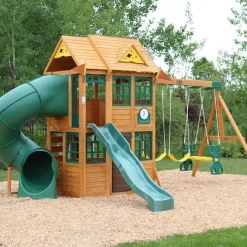 Charleston Lodge Wooden Swing Set / Playset