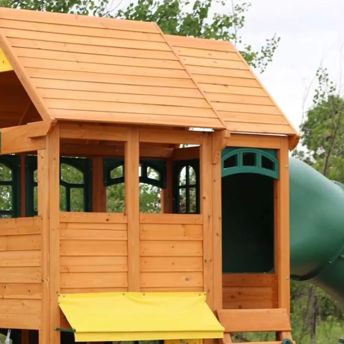 Charleston Lodge Wooden Swing Set / Playset