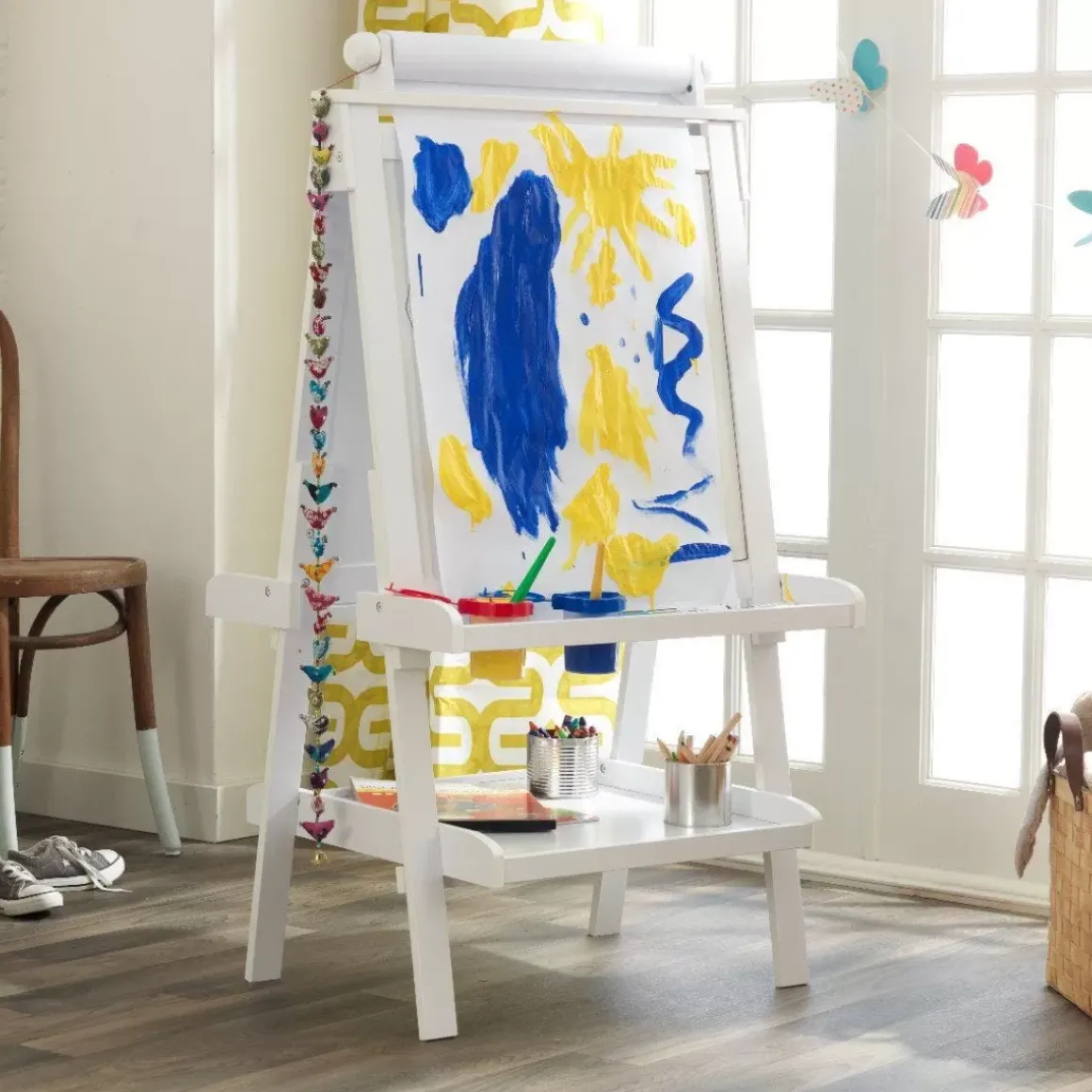 Deluxe Wooden Easel - White