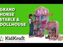 Grand Horse Stable & Dollhouse With Ez Kraft Assembly™