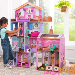 Grand Horse Stable & Dollhouse With Ez Kraft Assembly™