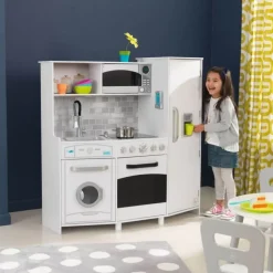 Large Play Kitchen With Lights & Sounds - White