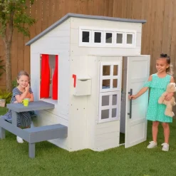 Modern Outdoor Playhouse - White