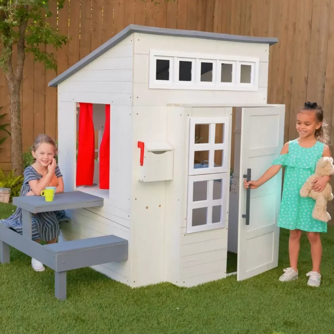 Modern Outdoor Playhouse - White