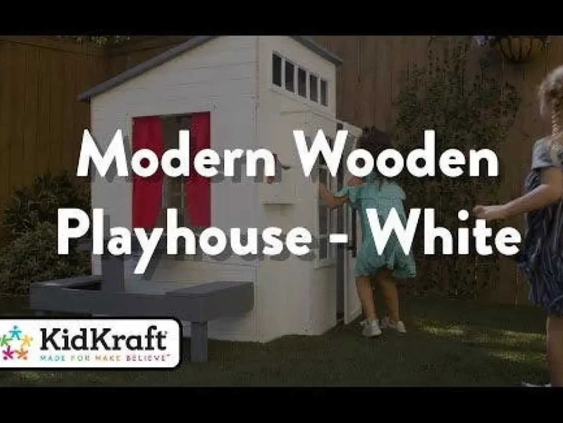 Modern Outdoor Playhouse - White