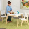 Modern Table & 2 Chair Set - White