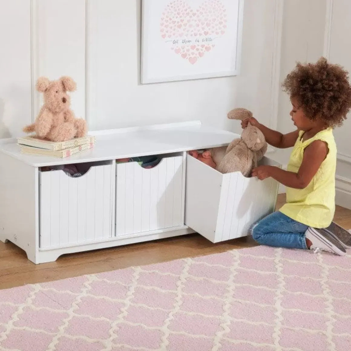 Nantucket Storage Bench - White