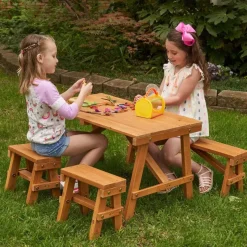 Outdoor Picnic Table Set - Amber