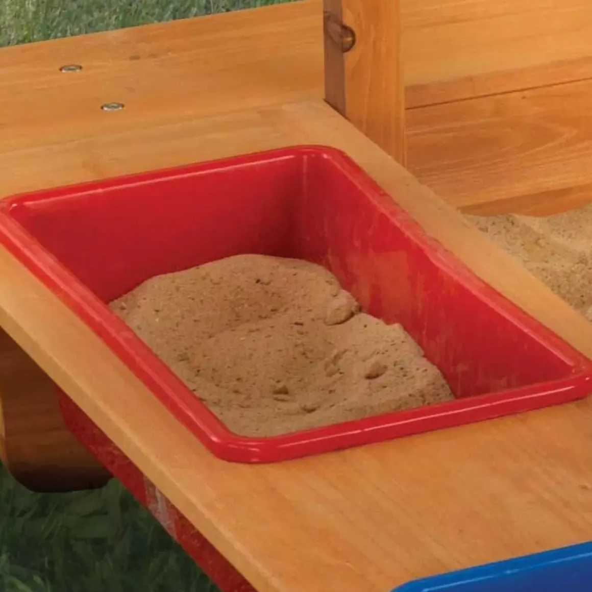 Outdoor Sandbox With Canopy - Navy & White
