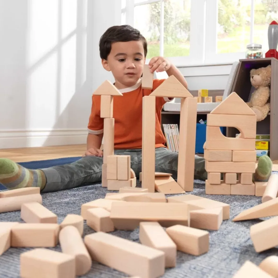 60-Piece Wooden Block Set