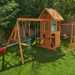 Ridgeview Deluxe Clubhouse Wooden Swing Set / Playset