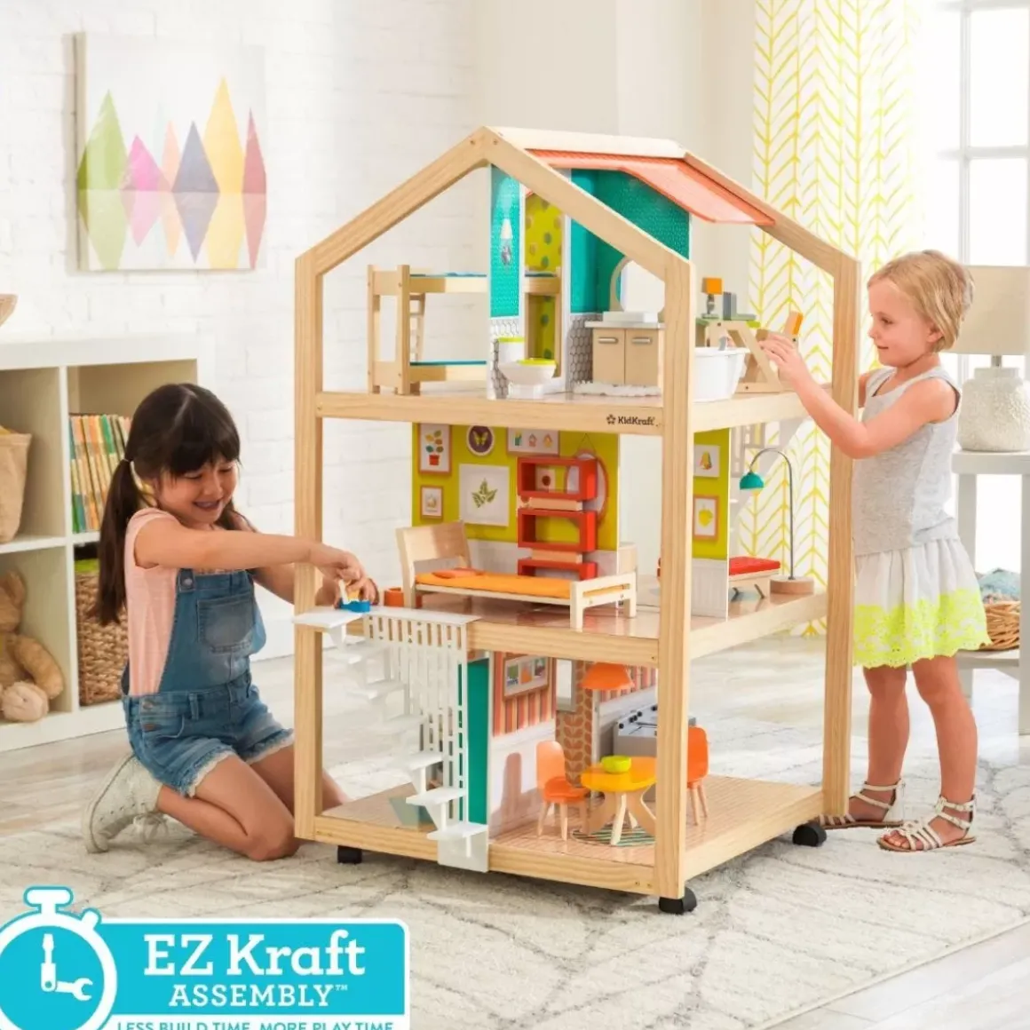 So Stylish Mansion Dollhouse With Ez Kraft Assembly™