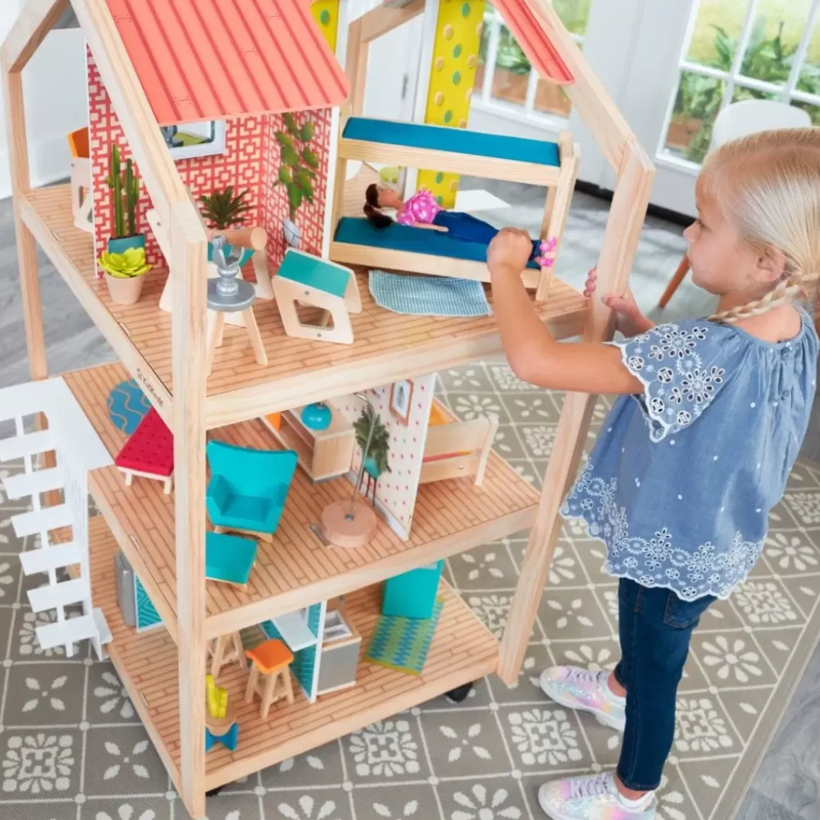 So Stylish Mansion Dollhouse With Ez Kraft Assembly™