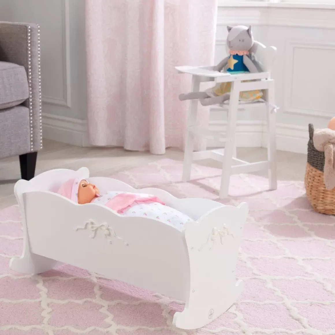 Tiffany Bow Doll Cradle